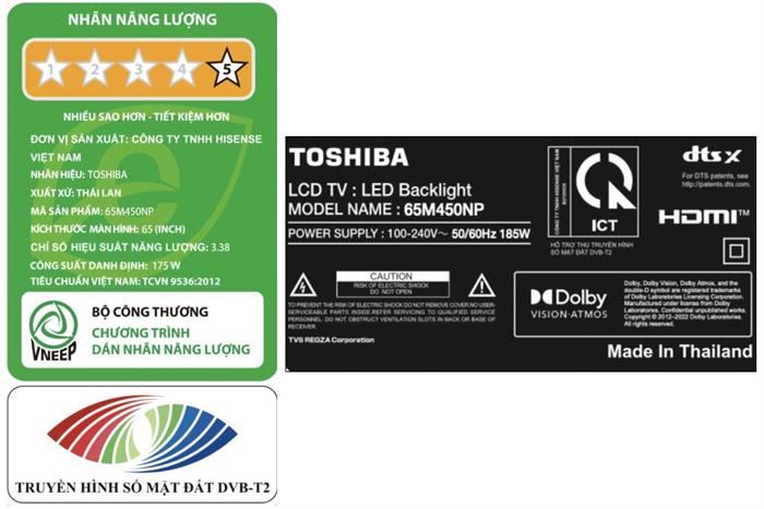 Google Tivi QLED Toshiba AI 4K 65 Inch 65M450NP